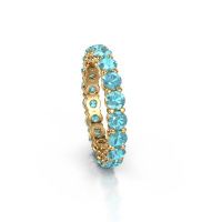 Image of Stackable ring Michelle full 3.4 585 gold blue topaz 3.4 mm