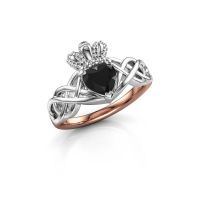 Image of Ring Lucie 585 rose gold black diamond 1.05 crt