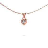 Afbeelding van Hanger Charlotte Heart 585 rosé goud diamant 0.25 crt