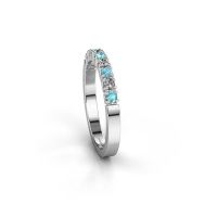 Afbeelding van Ring Dana 9 925 zilver blauw topaas 2 mm