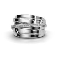Image de Bague Swinda<br/>585 or blanc<br/>Zircone 1 mm