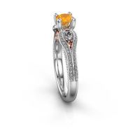 Afbeelding van Verlovingsring Nikita<br/>585 witgoud<br/>Citrien 5 mm