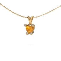 Image of Necklace Cornelia Heart 585 gold citrin 6 mm