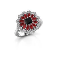Image of Engagement ring Franka 585 white gold black diamond 0.70 crt