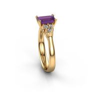 Afbeelding van Verlovingsring Monika EME<br/>585 goud<br/>Amethist 7x5 mm