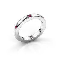 Image of Stackable ring Charla 585 white gold rhodolite 2 mm