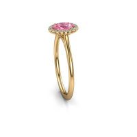 Image of Engagement ring seline ovl 1<br/>585 gold<br/>Pink sapphire 6x4 mm