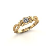 Image of Ring Lorrine 585 gold zirconia 4 mm