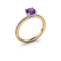 Image of Engagement ring saskia 1 cus<br/>585 gold<br/>Amethyst 5.5 mm