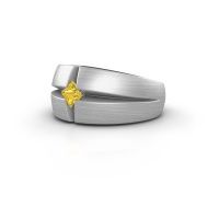 Image of Men's ring rens<br/>950 platinum<br/>Yellow sapphire 3.5 mm
