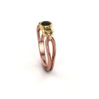 Afbeelding van Ring Lorrine<br/>585 rosé goud<br/>Zwarte diamant 0.30 crt