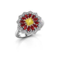 Image of Engagement ring Franka 950 platinum yellow sapphire 4 mm