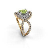 Image de Bague Chau<br/>585 or jaune<br/>Péridot 7x5 mm