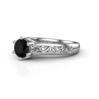 Image of Engagement ring shan<br/>950 platinum<br/>Black diamond 0.96 crt