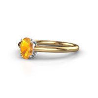 Bild von Verlobungsring haley ovl 1<br/>585 Gold<br/>Citrin 7x5 mm