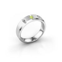 Image of Men's ring justin<br/>950 platinum<br/>Peridot 2.5 mm