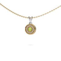 Image of Pendant Roos 585 white gold peridot 3 mm