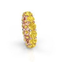Bild von Ring heddy rnd 5.0<br/>585 Roségold<br/>Gelb Saphir 5 mm