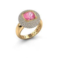 Afbeelding van Ring Keshia<br/>585 goud<br/>Roze saffier 8 mm