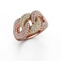 Afbeelding van Ring Kylie 3 13mm 585 rosé goud lab-grown diamant 1.217 crt
