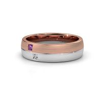 Image of Wedding ring WH0250L26BM<br/>585 rose gold ±6x2 mm<br/>Amethyst