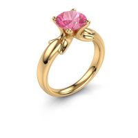 Afbeelding van Ring Jodie<br/>585 goud<br/>Roze saffier 8 mm