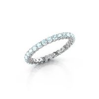 Image of Stackable ring Michelle full 2.0 585 white gold aquamarine 2 mm