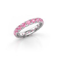 Image of Stackable Ring Jackie 3.0<br/>585 white gold<br/>Pink sapphire 3 mm
