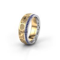 Image of Wedding ring WH2066L27D<br/>585 gold ±7x2.4 mm<br/>Sapphire 1 mm