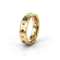 Afbeelding van Huwelijksring WH2055L15DP 585 goud rookkwarts ±5x2.4 mm