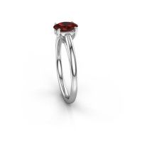 Bild von Verlobungsring haley ovl 1<br/>585 Weißgold<br/>Granat 7x5 mm
