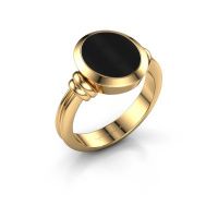 Image of Signet ring brenda 2<br/>585 gold<br/>Onyx 12x10 mm