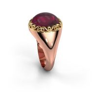 Afbeelding van Ring Birgit<br/>585 rosé goud<br/>Rhodoliet 12 mm