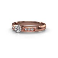 Afbeelding van Verlovingsring Lieke 585 rosé goud diamant 0.170 crt