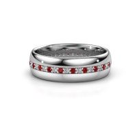 Image of Wedding ring WH0203L36AP<br/>950 platinum ±6x1.7 mm<br/>Ruby