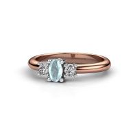 Image de Bague de fiançailles Karie<br/>585 or rose<br/>Aigue-marine 5x3 mm