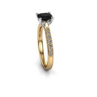 Afbeelding van Verlovingsring Mignon cus 2 585 goud zwarte diamant 1.689 crt