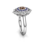 Image of Engagement ring Tianna 585 white gold brown diamond 1.736 crt