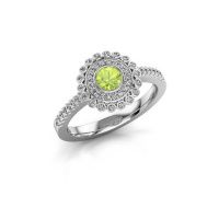 Image of Engagement ring Shanelle<br/>585 white gold<br/>Peridot 4 mm