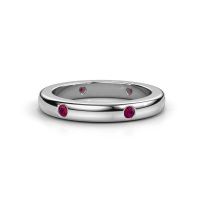 Image of Stackable ring Charla 950 platinum rhodolite 2 mm