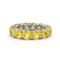 Bild von Ring heddy rnd 5.0<br/>585 Weißgold<br/>Gelb Saphir 5 mm
