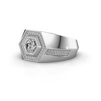 Image of Men's ring sjoerd<br/>950 platinum<br/>Zirconia 4.7 mm