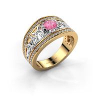 Image de Bague Marilee<br/>585 or jaune<br/>Saphir rose 5 mm