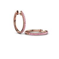 Bild von Creole jackie 15 mm a<br/>585 Roségold<br/>Pink Saphir 1.2 mm