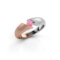 Image de Bague de fiançailles Hojalien 1<br/>585 or rose<br/>Saphir rose 4 mm