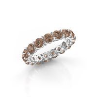 Bild von Vorsteckring heddy rnd 3.7<br/>950 Platin<br/>braun diamant 3.40 crt