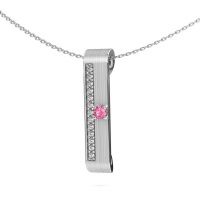 Image de Collier Vicki<br/>950 platine<br/>Saphir rose 3 mm