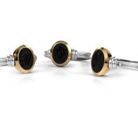Afbeelding van Pinkring Jake 1<br/>585 witgoud<br/>Onyx 10x8 mm