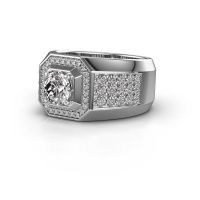 Image of Men's ring Pavan 925 silver diamond 1.918 crt