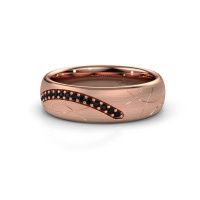 Afbeelding van Trouwring WH2060L36CM 585 rosé goud zwarte diamant ±6x2.2 mm